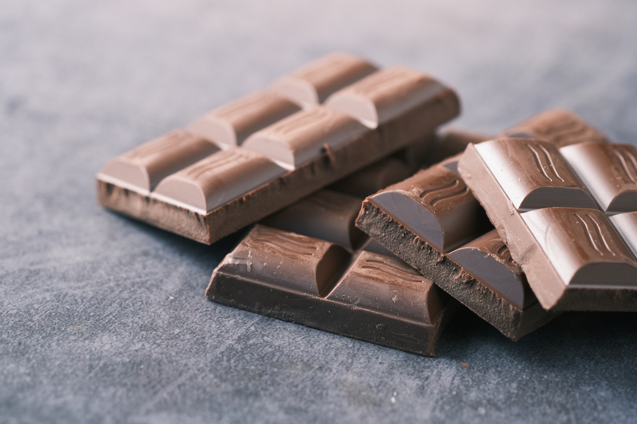 A healthy bar of dark vegan chocolate