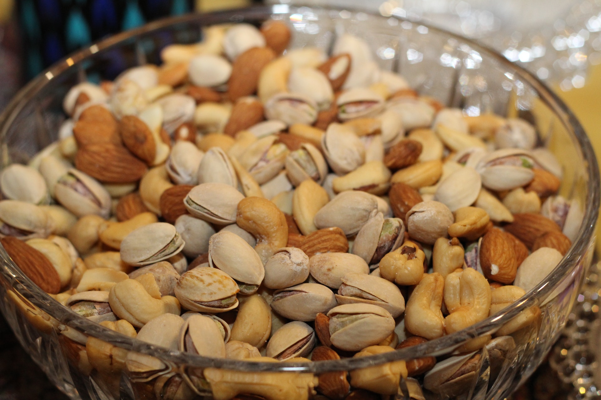 Roasted nuts are high protein vegan snacks